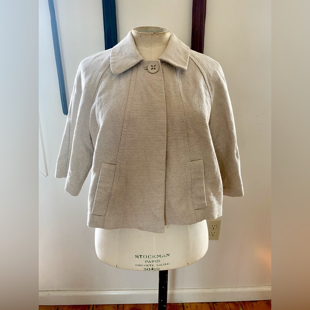 Vintage 50s 60s sparkle champagne colored suit jacket chic glam elegant!